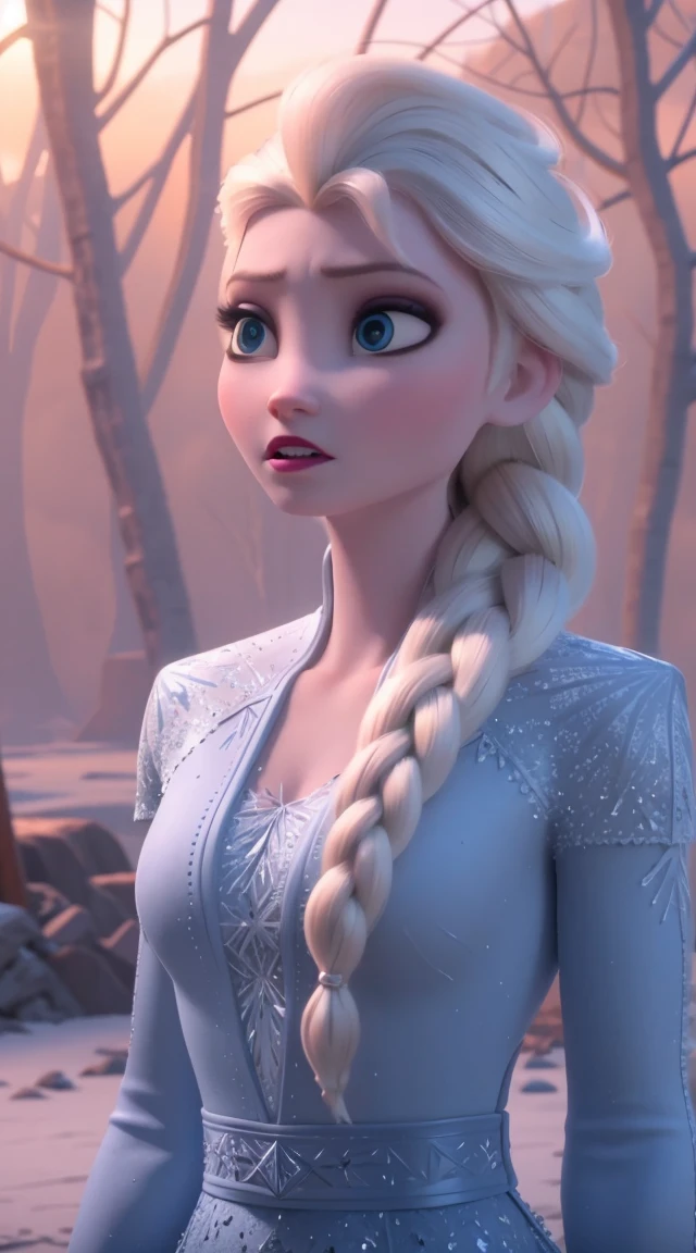 a woman standing in a frozen landscape, extremely detailed, intricate details, highly detailed, hyper realistic, photorealistic, 8k, cinematic, dramatic lighting, icy wind blowing, snow covered trees, desolate winter scenery, cold blue tones, crystal clear ice, shivering expression, warm winter clothing, detailed facial features, piercing eyes, striking pose