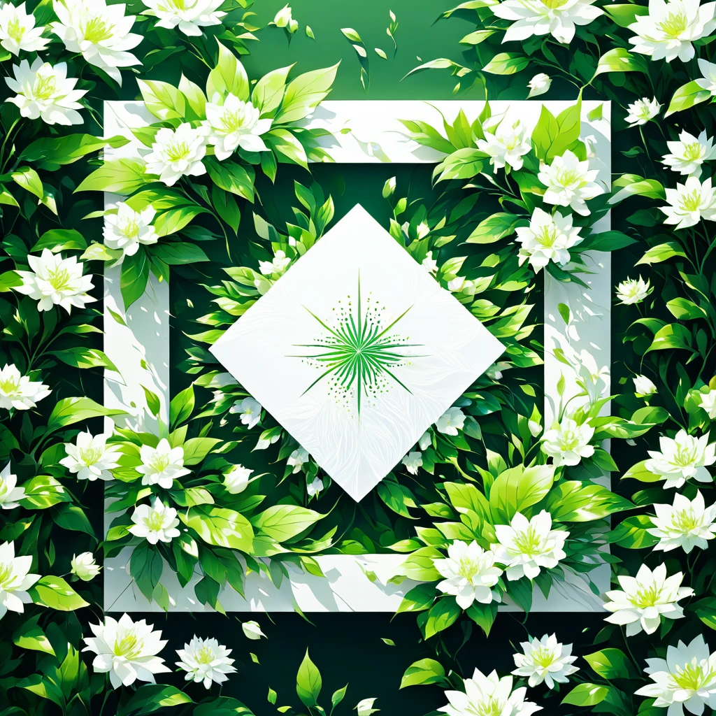 degital bloom,Homepage logo,The shape is square、simple、cool、cool、white、Kakukaku、One-point color