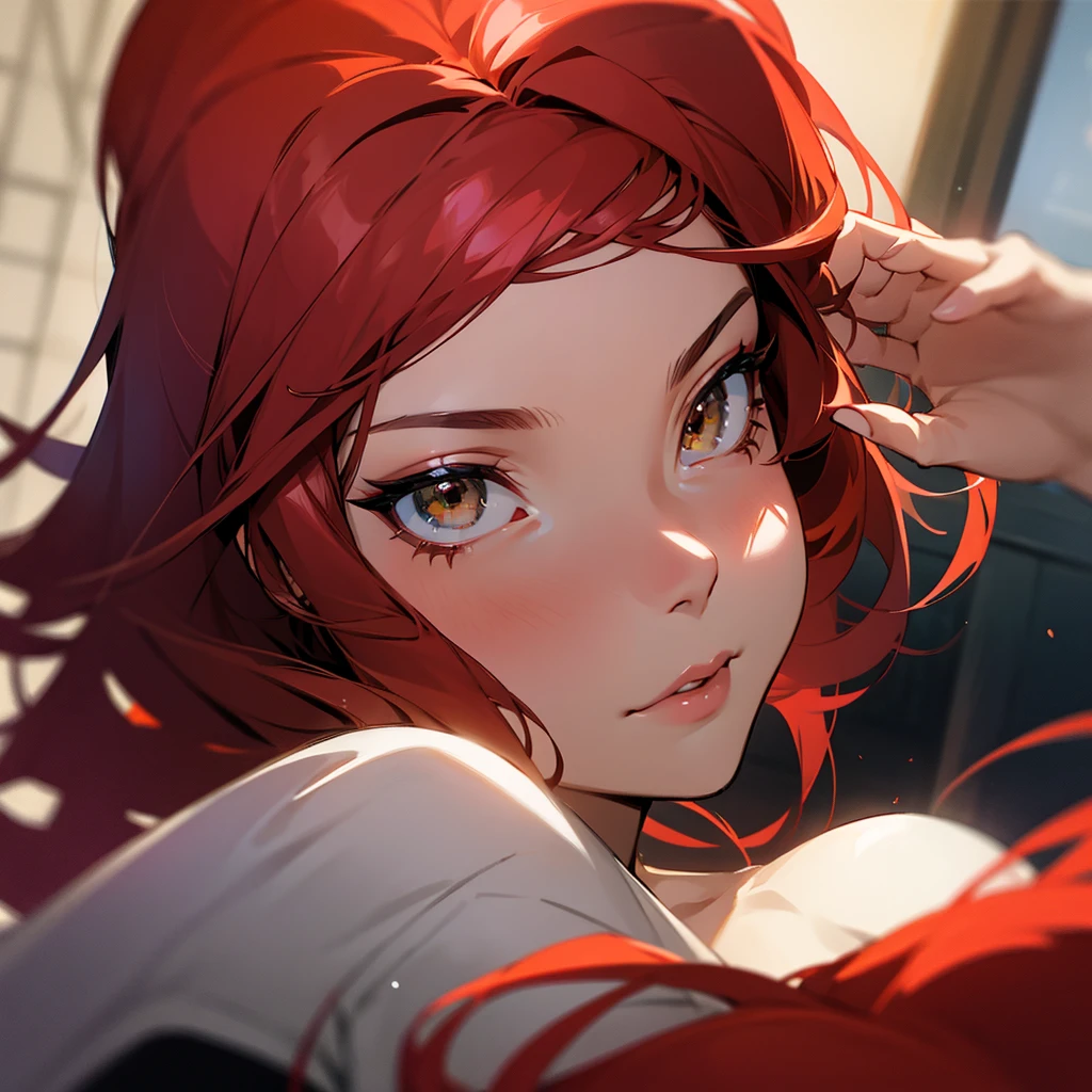 Hazel eyes, red hair, girl, beautiful,