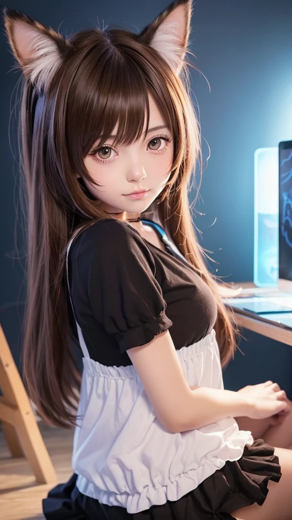 Anime f cute cat, realistic Anime Cat, Anime Cat, Sora the Cat, cute Anime Catgirl, Adorable digital painting, beautiful Anime Catgirl, Cute and detailed digital art, Anime Catgirl, Very beautiful cute cat girl, very beautiful Anime Cat girl, Painted in an anime artist's studio, Cute cat, plump and chubby, cute kitten