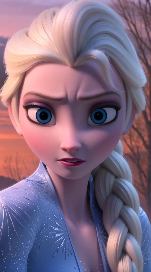 realistic woman, ice castle,