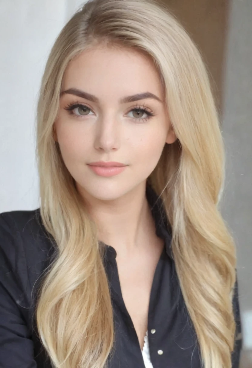 fais moi une femme blonde sexy secretaire de 24ans