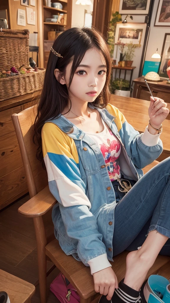 (masterpiece、Highest quality、Official Art:1.2)、(colorful)、Who should watch it?&#39;Looking、1 Girl、Portraiture、alone、colorful水上浮遊、Random sexy poses、Peekaboo、Point to your cheek