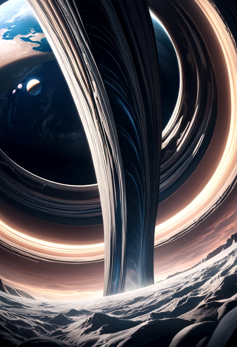 a stunning view of the rings of saturn from earth, beautiful detailed planet earth, highly detailed atmospheric haze, realistic cinematic lighting, hyper realistic, 8k, highest quality, masterpiece, professional photography, intricate details, mesmerizing, awe-inspiring, dramatic lighting, photorealistic, vibrant colors, stunning composition, breathtaking scale, epic, majestic, ethereal, otherworldly