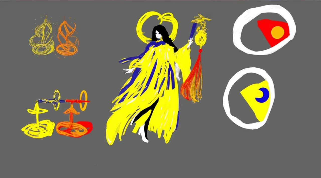 The yelow power of red thread