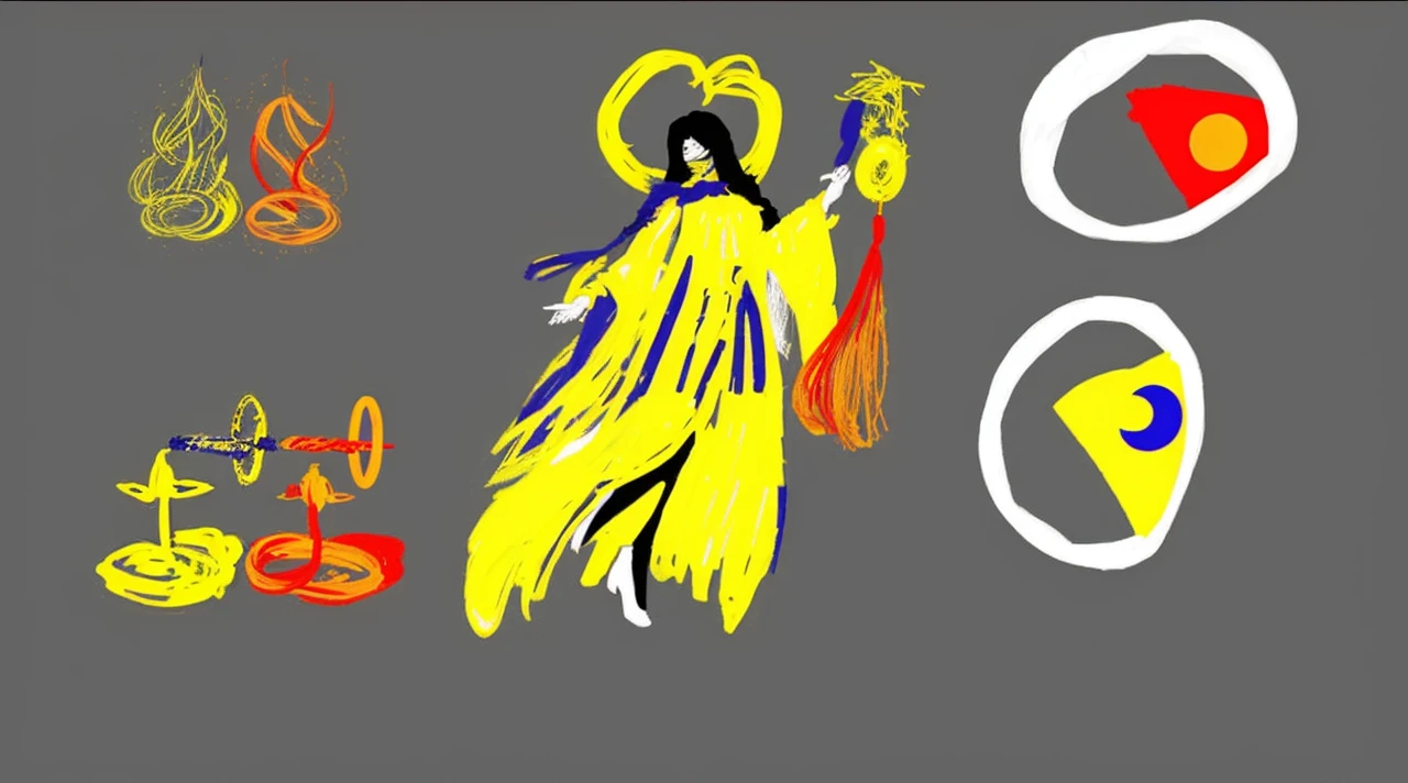The yelow power of red thread