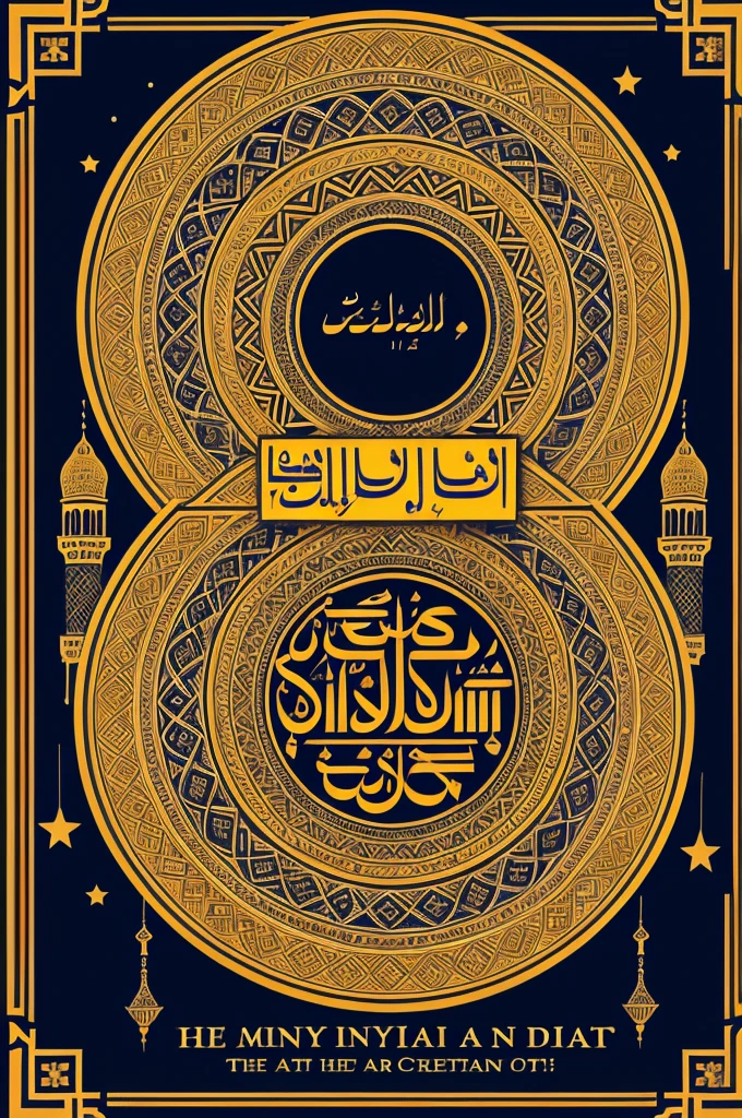 Creat a Eid Mubarak poster. In center write 'Eid Mubarak' and 'SHAHADAT' 
