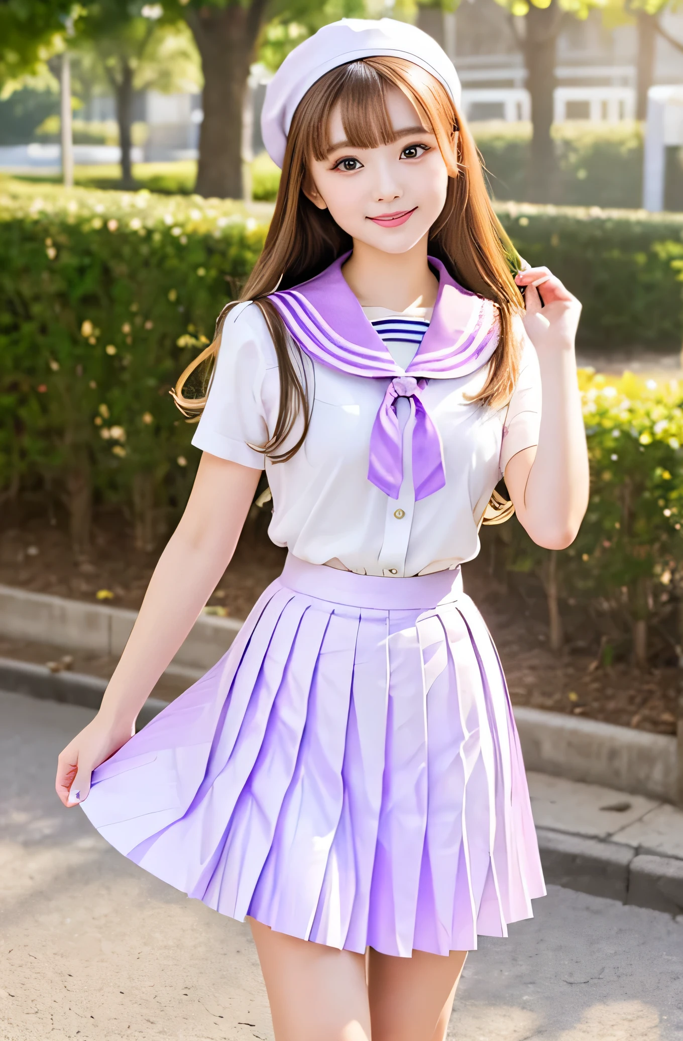 (Very cute  young woman from Japan),  ((Brown delicate hair)), ((Short-cut hair in a ponytail)), (((Clean hands)))，(Curly hair)，(((Very sweet smile))),(((The upper body is wearing a high 
sailor suit)))，(((Lower body miniskirt))), (((high school stude highest quality, 16 K, masutepiece: 1.3)), Light on Face, hyperdetailed face, very detailed lips, Detailed eyes,class room,school, office,(fullnude:1.0),(show your pussy:1.5),(full-face blush:1.3),(small breasts:1.2),(skinny:1.2),