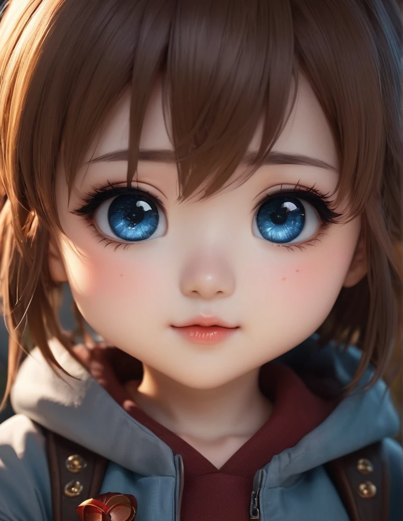 quality(8k wallpaper of extremely detailed CG unit, ​masterpiece, hight resolution, top-quality, top-quality real texture skin,hyper realisitic, digitial painting,increase the resolution,RAW photos，best qualtiy,highly detailed,the wallpaper),BREAK,8K, Chibi , half face, 