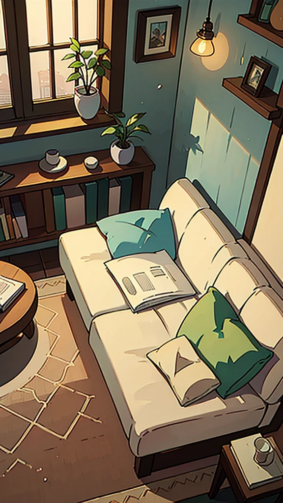 Imagine a serene reading nook nestled in a cozy corner of a bright, airy room. The space is bathed in natural light streaming through a large, arched window that offers a picturesque view of the lush greenery outside. The walls and built-in shelves are painted a soft white, creating a clean and calming atmosphere. A comfortable, cushioned bench seat, adorned with an assortment of patterned throw pillows, invites you to relax and lose yourself in a good book. The shelves are thoughtfully arranged with a mix of decorative plates and books, adding a touch of charm and character to the space. A small wall-mounted lamp provides additional light for those late-night reading sessions. This inviting alcove is the perfect blend of comfort and elegance, making it an ideal spot to unwind and escape into your favorite stories.
