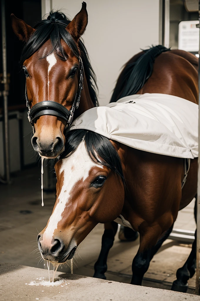 Horse semen milking machine