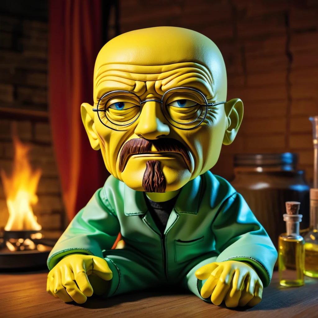 (knitted toy voodoo doll:1.2), (voodoo Walter White from the series "Breaking Bad":1.5), Walter White's clothes, in the background the atmosphere of the series Breaking Bad, best quality, masterpiece, detailed soft oil painting, detailed background, dramatic cinematic lighting, soft edge lighting, professional, dramatic lighting, hard edge lighting, ultra quality, 4k,masterpiece, best quality, 8k, ultra highres, highres, extremely detailed