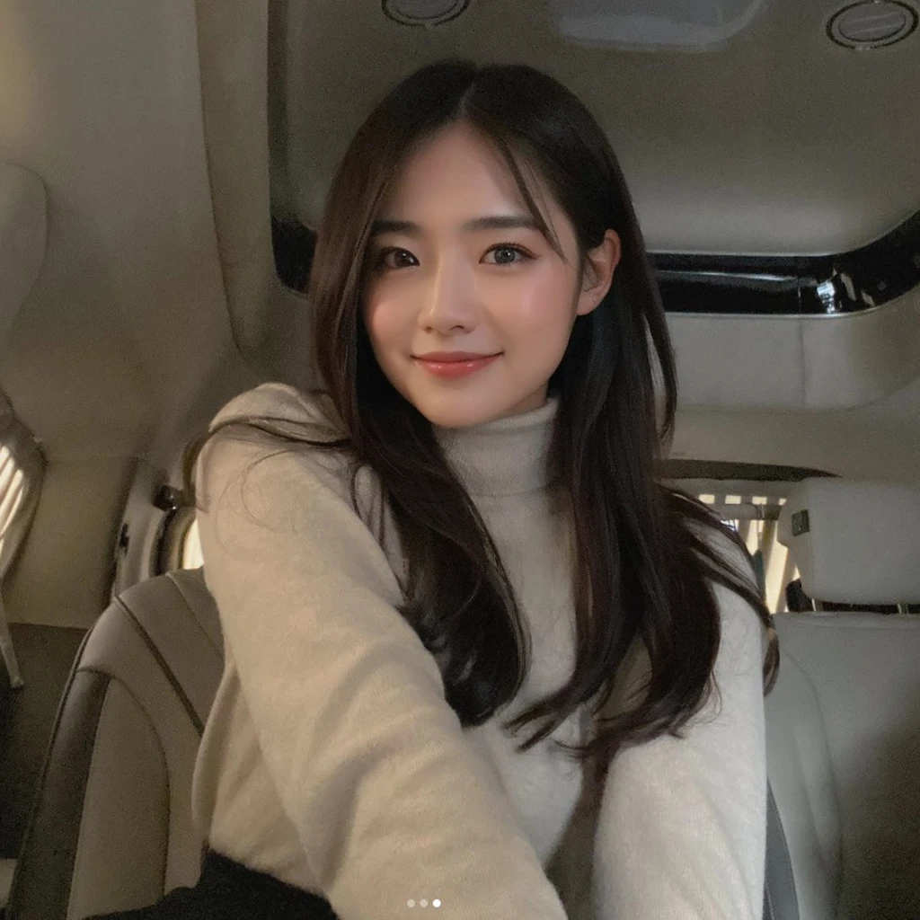 (best quality, ultra-high resolution, real, photorealistic:1.4, 8K), BREAK, a japanese girl, solo, (full body:1.4), BREAK, detailed hair, long brown hair, (hyper-detailed face:1.4), hyper-detailed skin, white skin, brown eyes, blushing cheeks, detailed red lips, slender, drunk, smile, BREAK, (detailed clothings, dark brown uniform of an apparel store clerk:1.2, long sleeves, black high heels), BREAK, (in the apparel store:1.3), looking at the camera, natural lighting