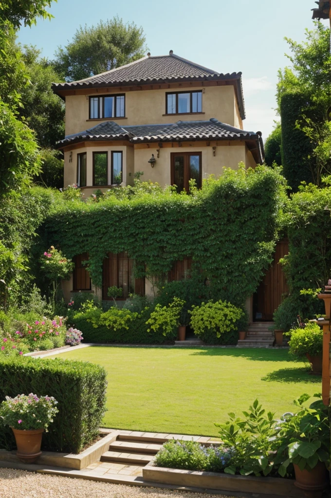 One house with garden
