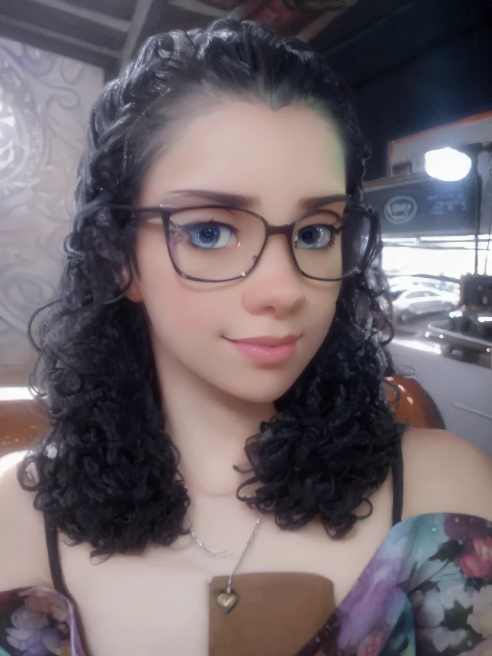 1girl, beautiful detailed eyes, beautiful detailed lips, extremely detailed face and portrait, long eyelashes, colorful hair, necklace, anime style, cosmic hair, vibrant pastel, Guweiz art style, fantasy art style, vibrant fantasy style, vibrant rossdraws style, cosmic and colorful, digital fantasy art, impressive art style, beautiful anime style