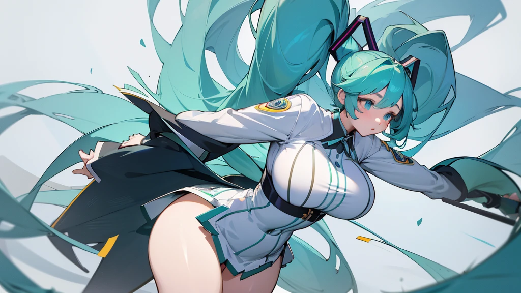 masterpiece, Highest quality,One girl, Hatsune Miku, Huge breasts, Huge breasts, Huge breasts, Huge breasts, Huge breasts, Huge breasts, Huge breasts、Big Butt、Extreme obesity、Extreme obesity、Extreme obesity、Extreme obesity、Extreme obesity、Extreme obesity