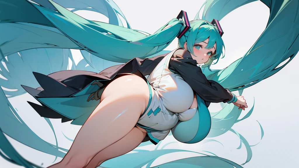 masterpiece, Highest quality,One girl, Hatsune Miku, Huge breasts, Huge breasts, Huge breasts, Huge breasts, Huge breasts, Huge breasts, Huge breasts、Big Butt、Extreme obesity、Extreme obesity、Extreme obesity、Extreme obesity、Extreme obesity、Extreme obesity