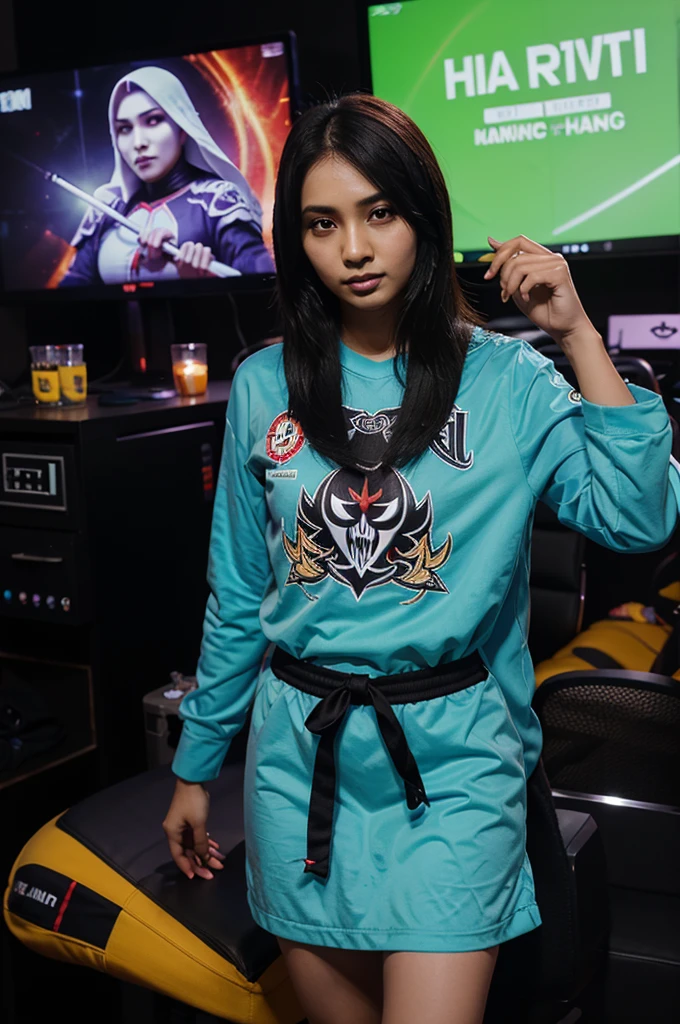 Logo Esport hewan burung hantu ada tulisan "HANTU MALAM",