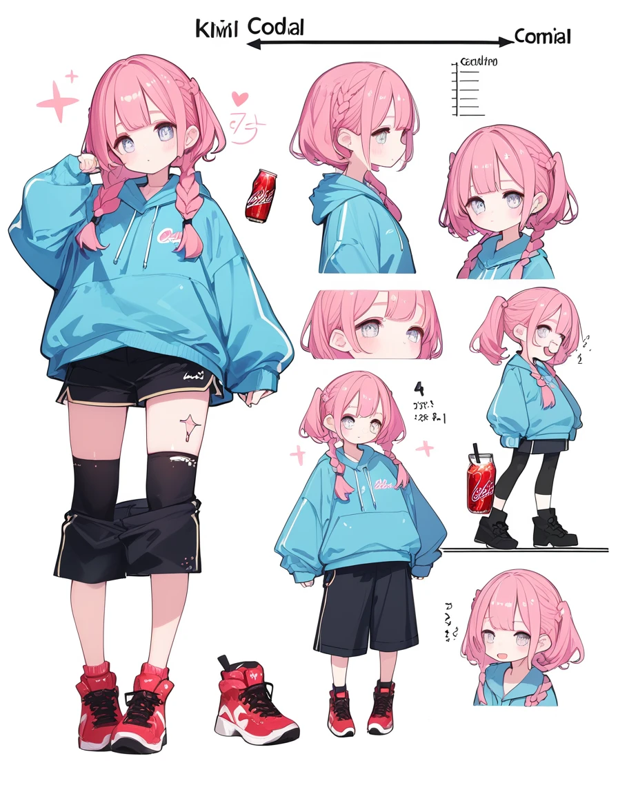 score_9,score_8_up,score_7_up,score_6_up,score_5_up, ,, highres,8k,official art, pale skin, shiny skin, full body, character chart,coca-cola_\(personification\),loli,cute,kawaii,