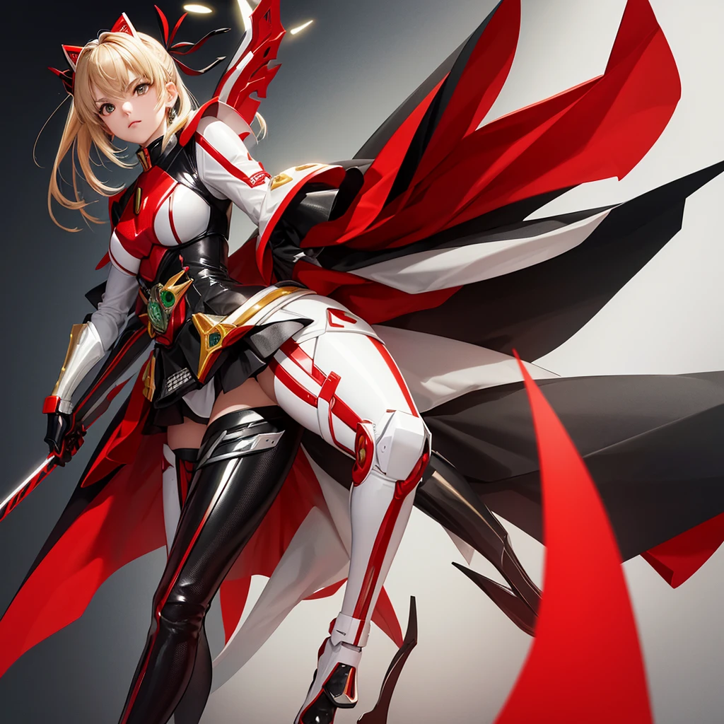 KamenRider Saber color is redwhite, leg has color black gold.