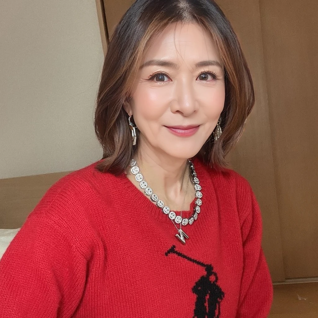 smile, unparalleled beauty, very beautiful woman, perfect balance,depth of field, Surrealism, Verism, cowboy shot, UHD, masterpiece, ccurate, anatomically correct, textured skin, super detail, high details, high quality, award winning, best quality, highres, 65 years old、Middle Age、Mature Woman、Japanese women、Beautiful Japanese