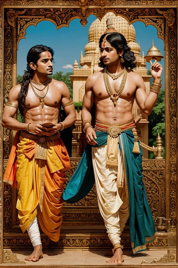 Lord Krishna teaching bhagwad Gita