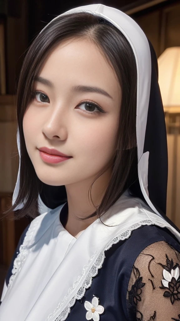 Show your vagina,(A Ultra cute young Japanese nun:1.75),(she wearing a decorated with lace nun costume slim fit:2.0),(beautiful detailed eyes:2.0),beautiful detailed lips, (extremely detailed cute face:2.0), longeyelashes, (slender woman body:2.0), (beautiful short hair:2.0), (natural makeup,big smile:1.5), incredibly beautiful skin,(professional lighting, bright lighting, photorealistic, 8k, high resolution, best quality, masterpiece, ultra-detailed:1.75), vivid colors, (Moonlit Night:1.5),(The moonlight shines on her face:1.2),(She is in the convent:1.2)