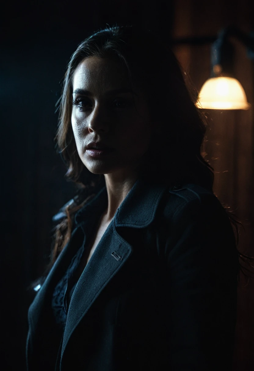 
Photo, lo-key, dark, a woman in the dark Cinematic lighting