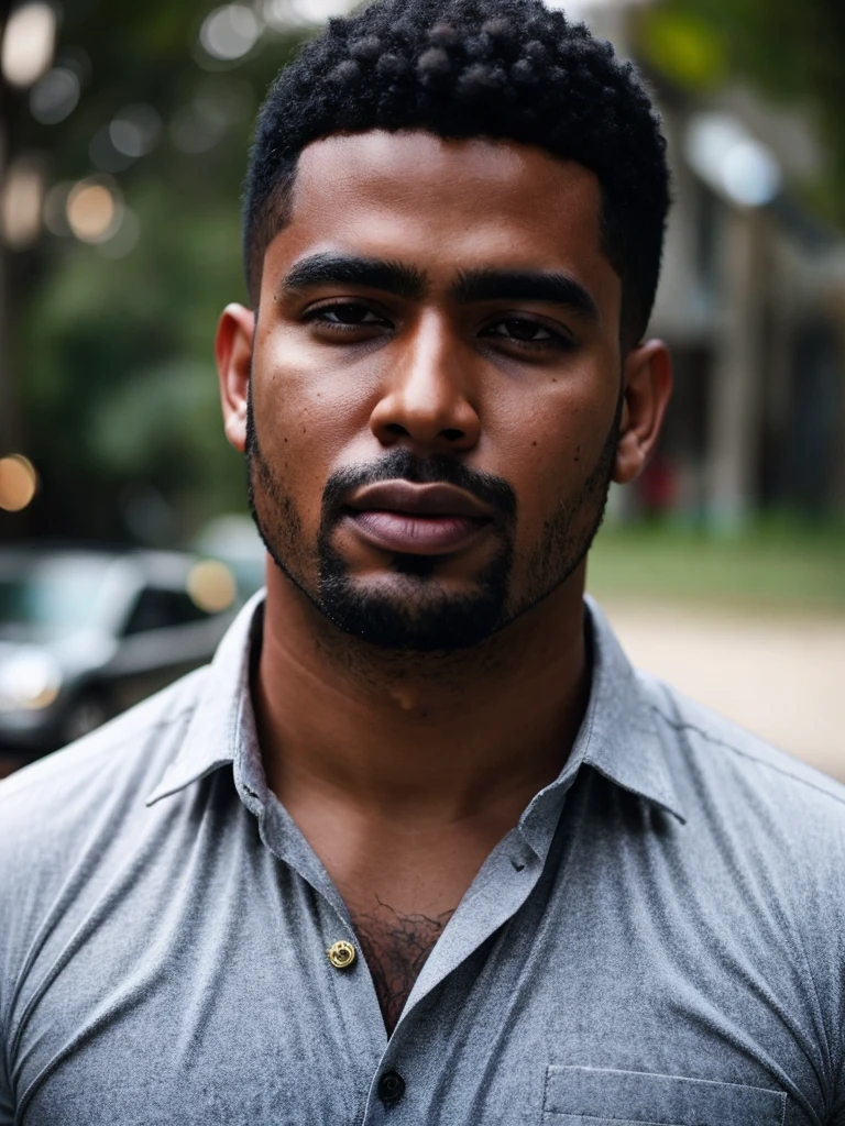 (photo RAW), Candid ((portrait)) photograph of a 28yo dg_Miguel man, anxious, short hair, plump, eyes, stubble,masterpiece, top quality, best quality, official art,intricate detailed,highest detailed,depth of field,bokeh,realistic natural lighting,complex, 4k HDR, dusty atmospheric haze, high quality textures of materials, volumetric textures, coating textures, ((shirt)),   