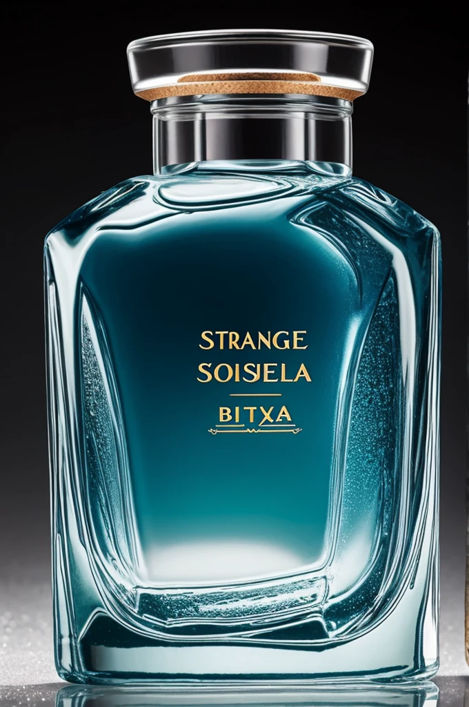 Botella de tequila, strange but striking figure, rare, cristal no liso, cristal con texturas