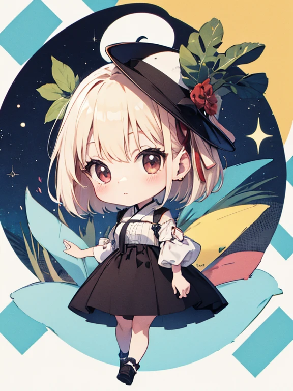 masterpiece, Highest quality, Chisato Nishikiki, (chibi), full body, (masterpiece), highest quality