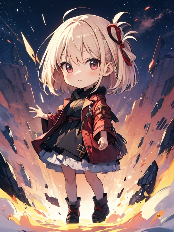 masterpiece, Highest quality, Chisato Nishikiki, (chibi), full body, (masterpiece), highest quality