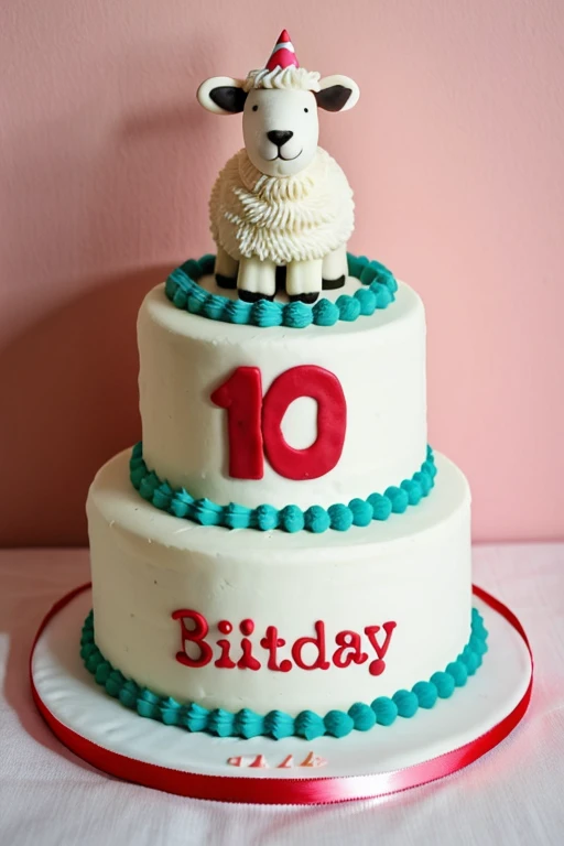 Birthday cake in the shape of a sheep's head