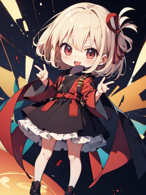 masterpiece, Highest quality, Chisato Nishikiki, (chibi), full body, (masterpiece), highest quality