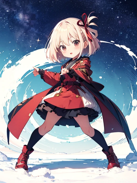 masterpiece, Highest quality, Chisato Nishikiki, (chibi), full body, (masterpiece), highest quality