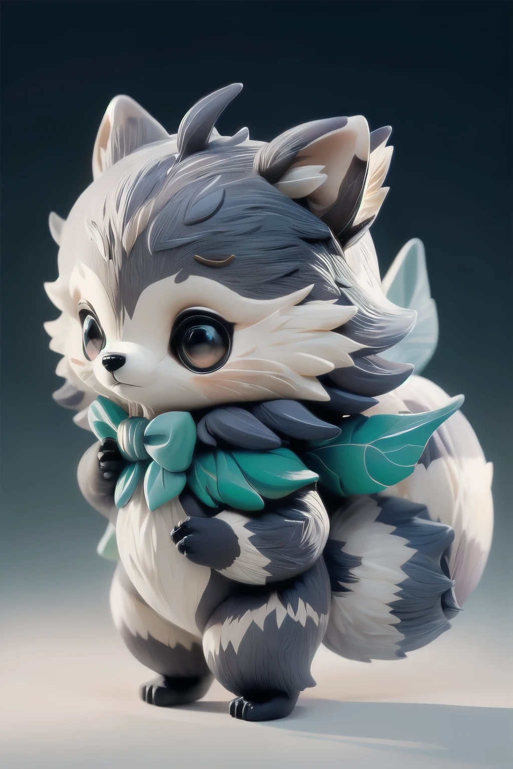 Surrealism、dream-like、 Cute raccoon、Fantasy creatures