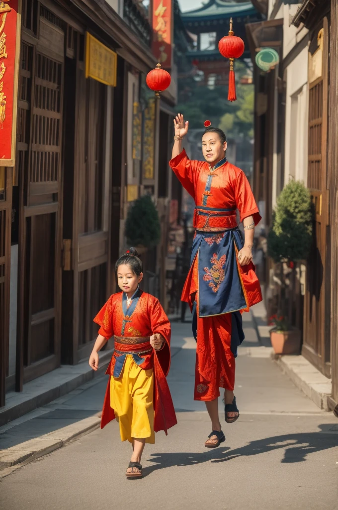 Chinese Ming Dynasty Street Jugglers