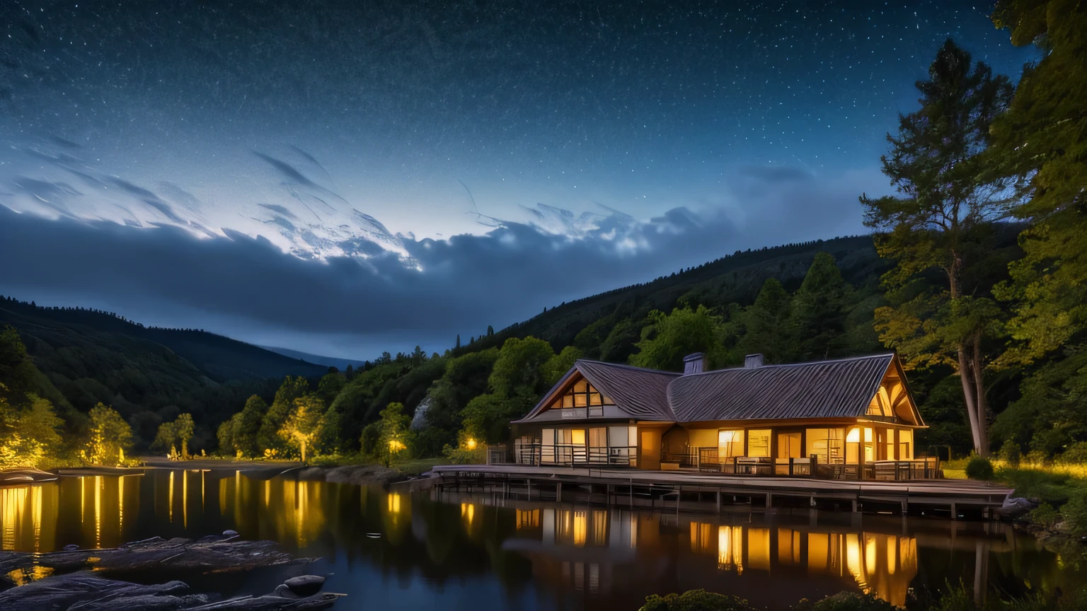 Night view of a small house in the field, Wood and, night village backgrounds, A fantastic atmosphere illuminated by the moonlight at night, Night view, Natural scenery at night, Awesome Wallpapers, quiet night, reliability, realism, Movie Effects, Digital Illustration, On a moonlit night, Great night, beautiful moonlight night, Landscape Wallpaper, High resolution wallpapers, Anime countryside landscape, A soothing and comfortable landscape, Beautiful Wallpapers, mobile wallpaper