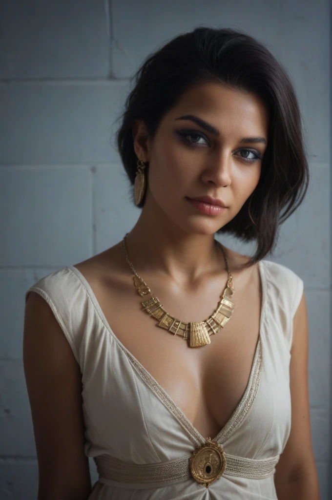 (zPDXLrl),
18 year old Egyptian woman, ombres, visage parfait, la nuit,Photo sombre,granuleux,dimly lit,seductive smirk,flash dur de l'appareil photo, granuleux, very detailed, (taches de rousseur:0.5), (Texture de la peau), (Ville de fond), bokeh, (snub nose)