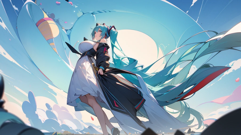 masterpiece, Highest quality,One girl, Hatsune Miku, Huge breasts, Huge breasts, Huge breasts, Huge breasts, Huge breasts, Huge breasts, Huge breasts、Big Butt、Extreme obesity、Extreme obesity、Extreme obesity、Extreme obesity、Extreme obesity、Extreme obesity