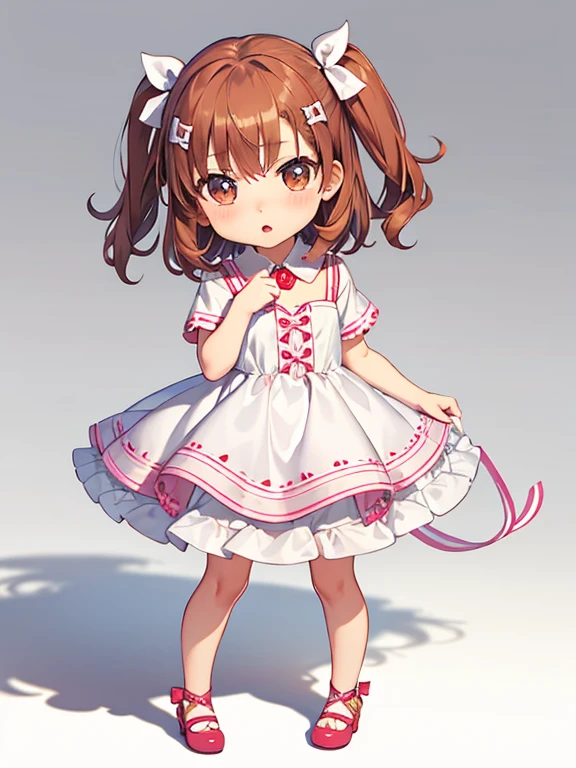 Misaka Mikoto, (chibi), full body, (masterpiece), highest quality