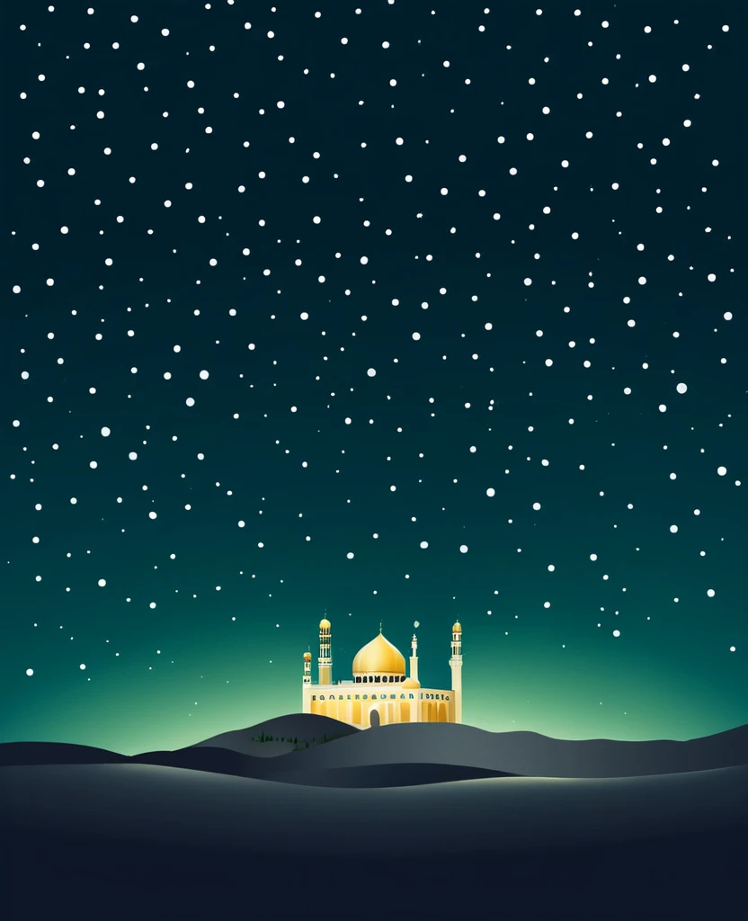 Al isra mi'raj illustration simple 
