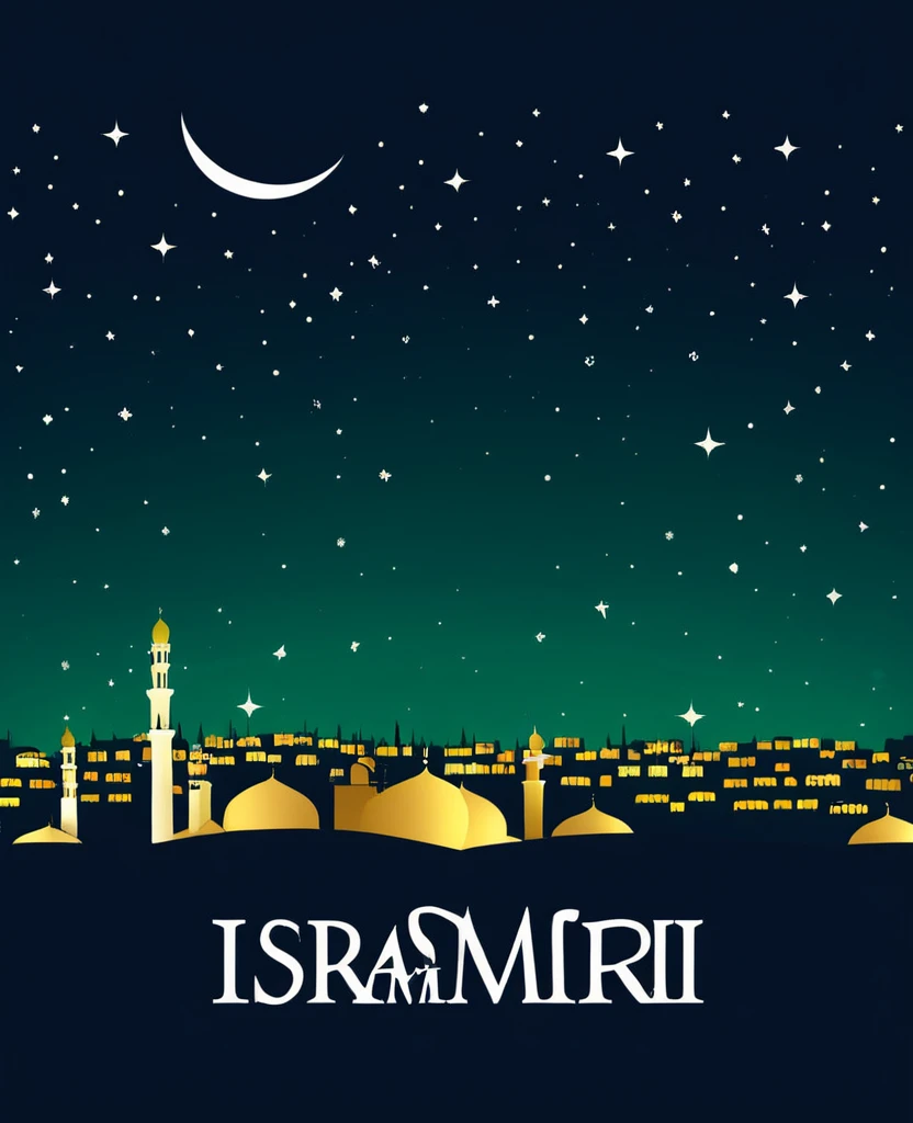 Al isra mi'raj illustration simple