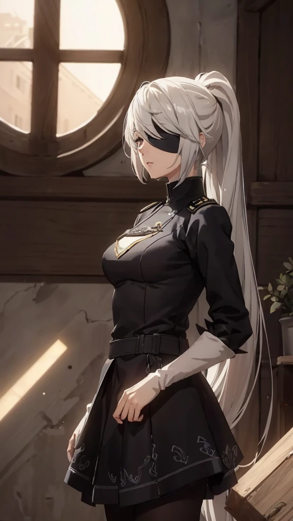 (very detailed CG Unity 8k 벽지), (masterpiece), (best quality), (very detailed), (best illustration), (best shadow), (absurd), 2b, 1 woman, long hair, long ponytail, regular size , gray hair, blindfolded solo, threaten women, admiral uniform, night, Hero Pose, white clothes, regular clothes, military uniform, sunlight, sunlight에 노출,commander, ...headlands, go for it, ((beautiful fantasy girl)), (master part: 1.2), best quality, high resolution, realistic, photogenic, unity 8k wallpaper, perfect lighting, (perfect arms, complete anatomy) beautiful face, intricate details, realistic details, animated movie, The Perfect Girl, perfect details, Ultra HD |, 8K, professional photos(very detailed CG Unity 8k 벽지), (masterpiece), (best quality), (very detailed), (best illustration), (best shadow), (absurd), 2b, 1 woman, long hair, long ponytail, regular size , gray hair, blindfolded solo, threaten women, admiral uniform, night, Hero Pose, white clothes, regular clothes, military uniform, sunlight, sunlight에 노출, commander, black clothes, sunlit, sunset background