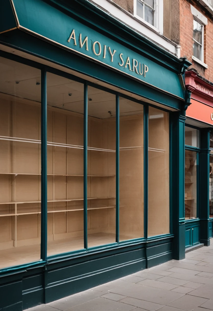 photo of an empty shop window 