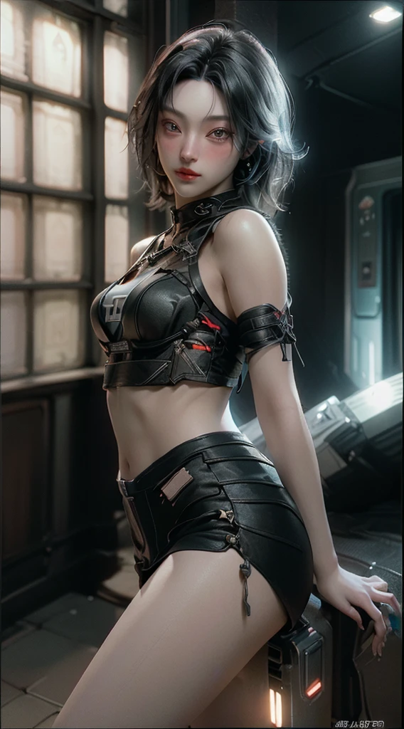 ((Best quality)), ((masterpiece)), (detailed:1.4), 3D, an image of a beautiful cyberpunk female,HDR (High Dynamic Range),Ray Tracing,NVIDIA RTX,Super-Resolution,Unreal 5,Subsurface scattering,PBR Texturing,Post-processing,Anisotropic Filtering,Depth-of-field,Maximum clarity and sharpness,Multi-layered textures,Albedo and Specular maps,Surface shading,Accurate simulation of light-material interaction,Perfect proportions,Octane Render,Two-tone lighting,Wide aperture,Low ISO,White balance,Rule of thirds,8K RAW,