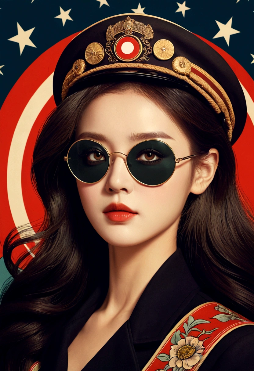 Eye Patch，in style of propaganda poster design, beautiful detailed