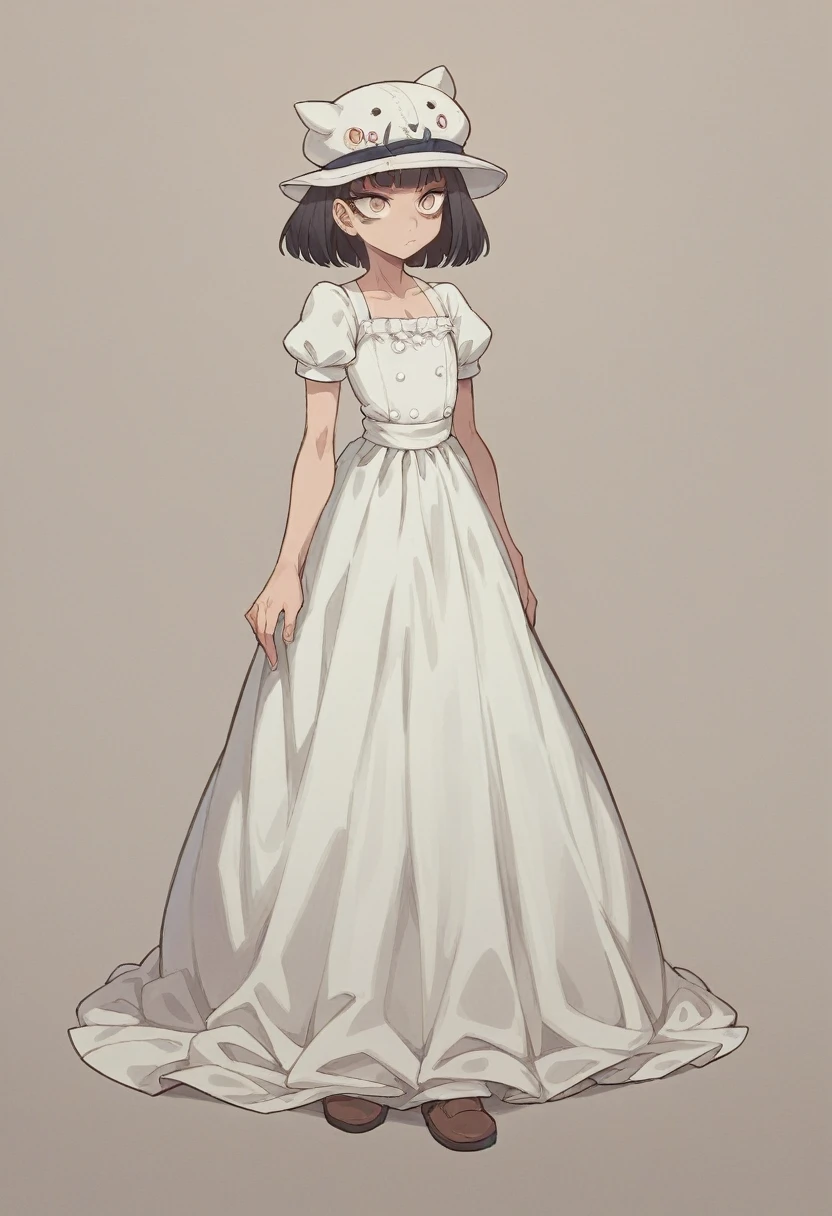 (masterpiece), (ultra-detailed), best quality, 8k,neuro-sama,big puffy ballgown,puffy short sleeves,flat chest,fullbody,floor length,