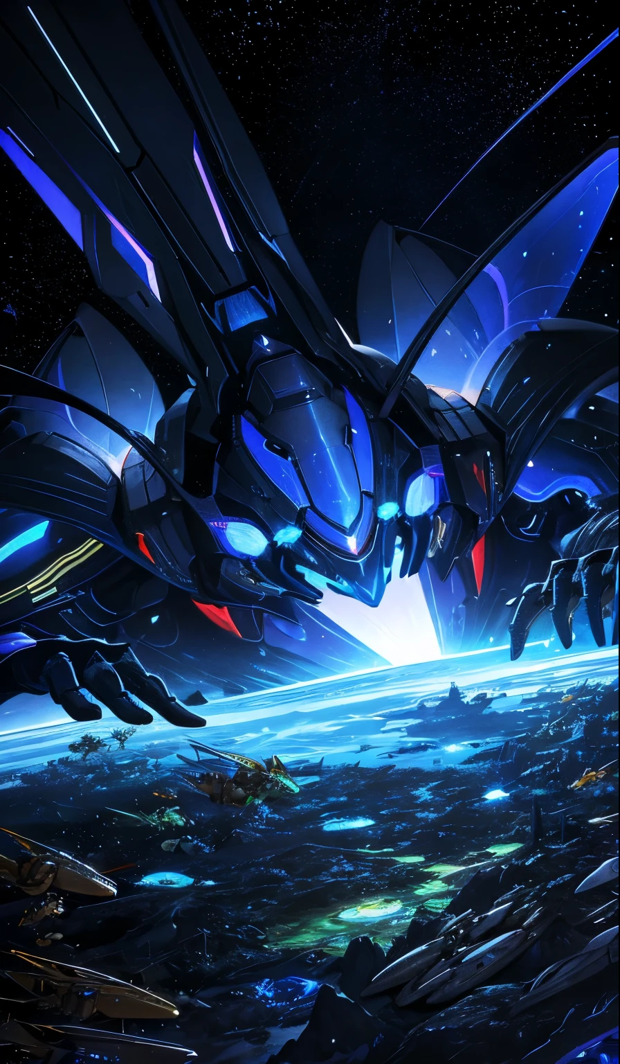 High precision,high resolution,best quality,masterpiece,CG Quality,Swarms,A large number of insects,Dense,Giant。Depression,fear,In the universe,close up,StarCraft