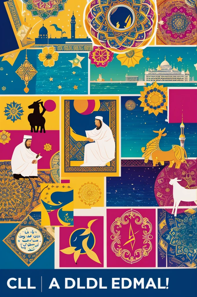 Generate a Poster for collage art and craft club fb page. Poster topic is eid ul adha